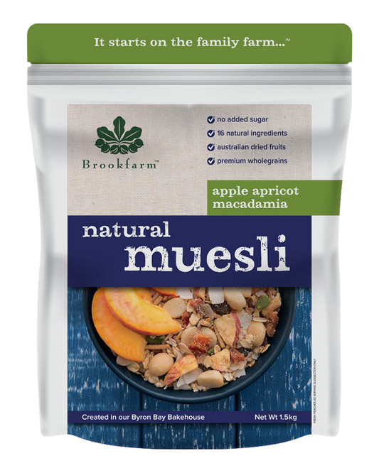 Brookfarm Natural Apricot & Apple Muesli 500g