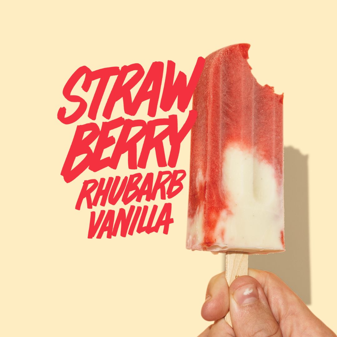 PP Strawberry Rhubarb Vanilla Ripple Pop 20x80g