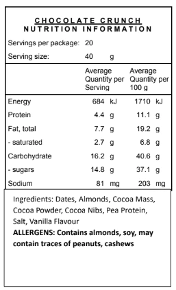 Nourishing By Sally Chocolate Crunch Ball 20pk