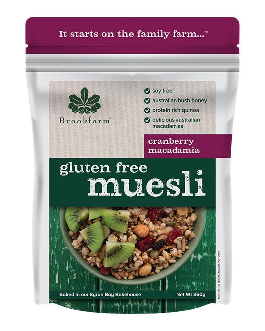 Brookfarm Cranberry & Macadamia Muesli Gluten Free 350g