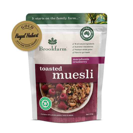 Brookfarm Cranberry & Macadamia Toasted Muesli 1.3Kg