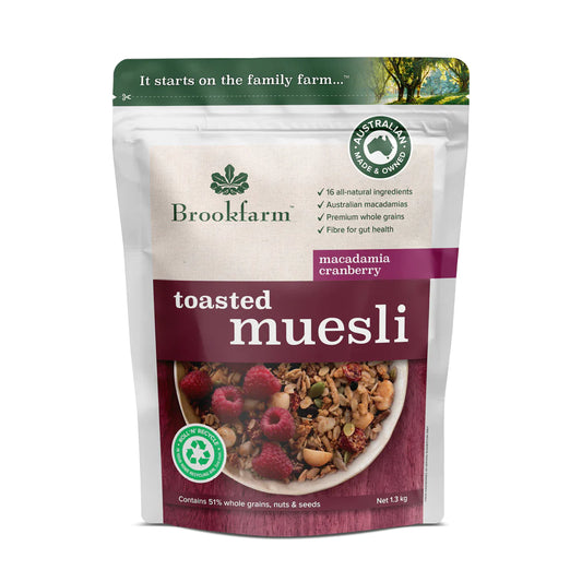 Brookfarm Cranberry & Macadamia Toasted Muesli 1.3Kg