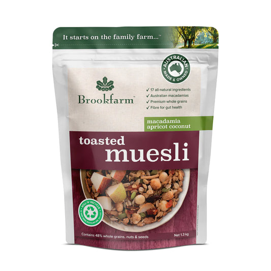 Brookfarm Apricot Toasted Coconut Macdamia Muesli 1.3Kg