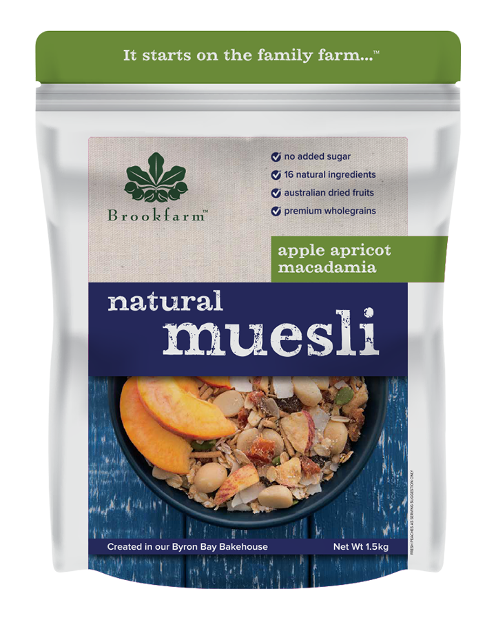 Brookfarm Natural Apricot & Apple Muesli 500g