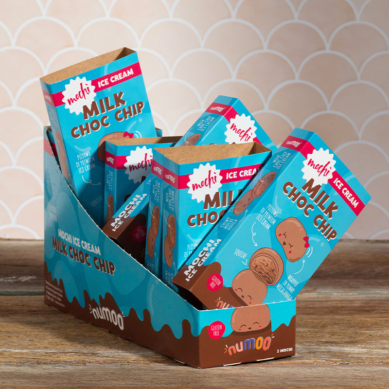 Numoo "Mochi Range" - Milk Chocolate Chip 92g - Box of 16