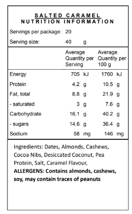 Nourishing By Sally Salted Caramel Ball 20pk